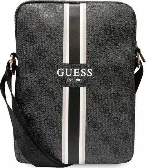 Guess PU 4G Printed Stripes Tablet Bag 10  Black Nové