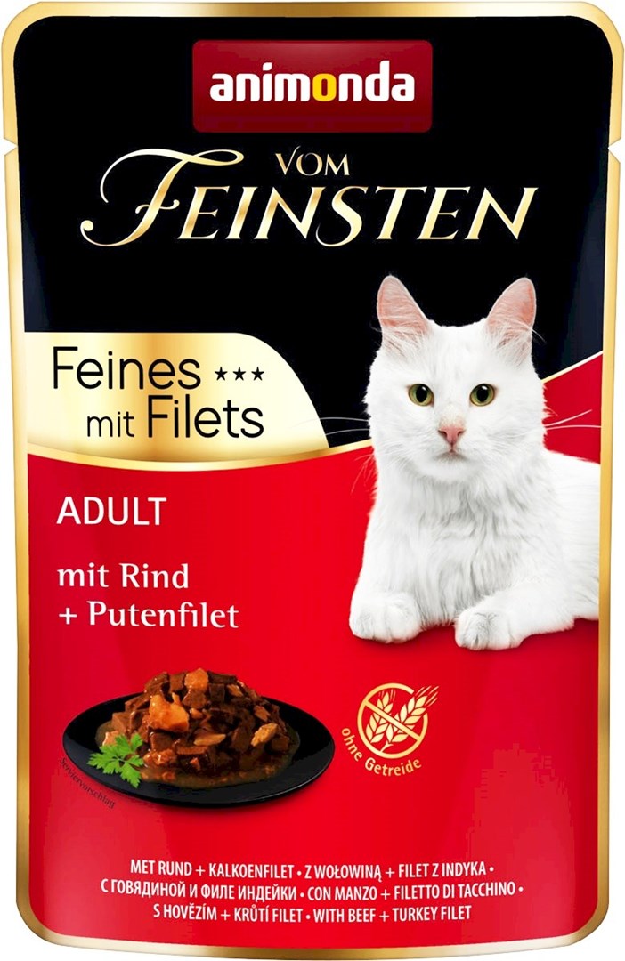 ANIMONDA vom Feinsten Hovězí krůtí filet - mokré krmivo pro kočky - 85 g
