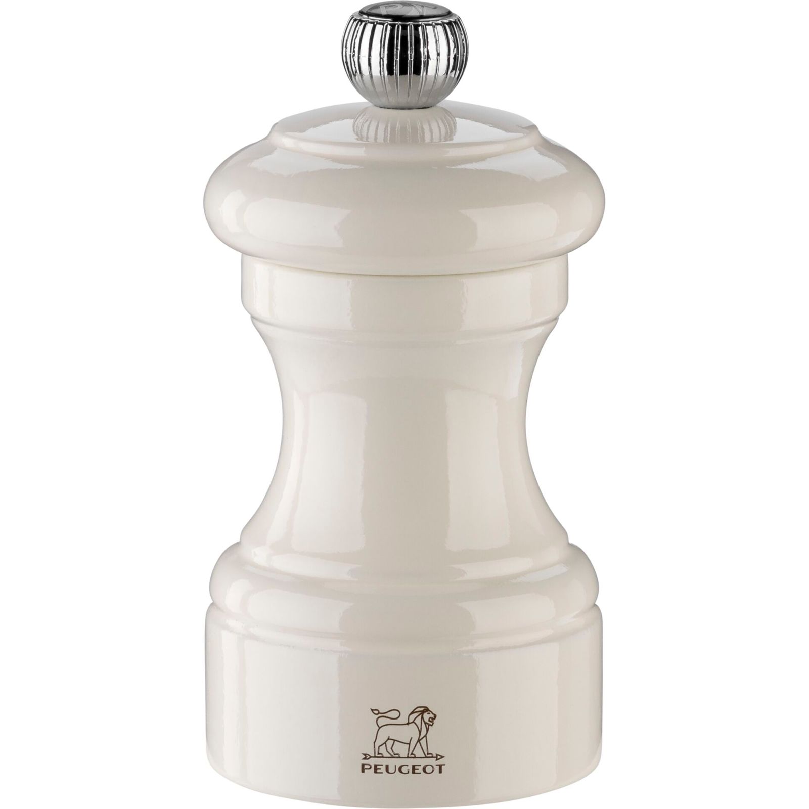 Peugeot Bistro Pfeffermühle 10 cm Elfenbein lackiert Holz