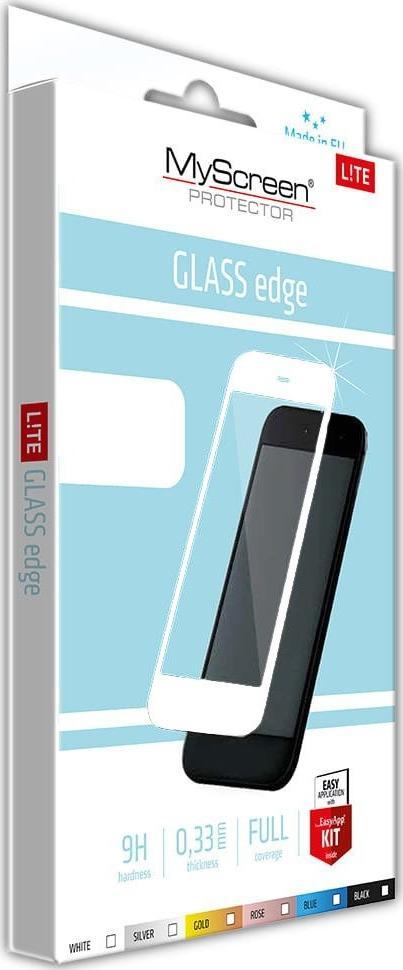 MyScreen Protector Ochranné sklo MyScreen pro Apple iPhone 7/8 bílé - Tvrzené sklo pro mírně zakřivené displeje DIAMOND GLASS LITE edge FULL GLUE