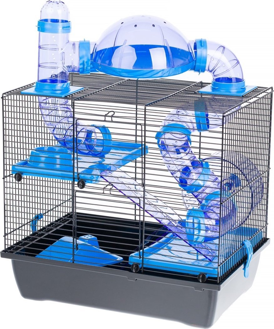 INTER-ZOO Rocky + Terrace blue - klec pro křečka