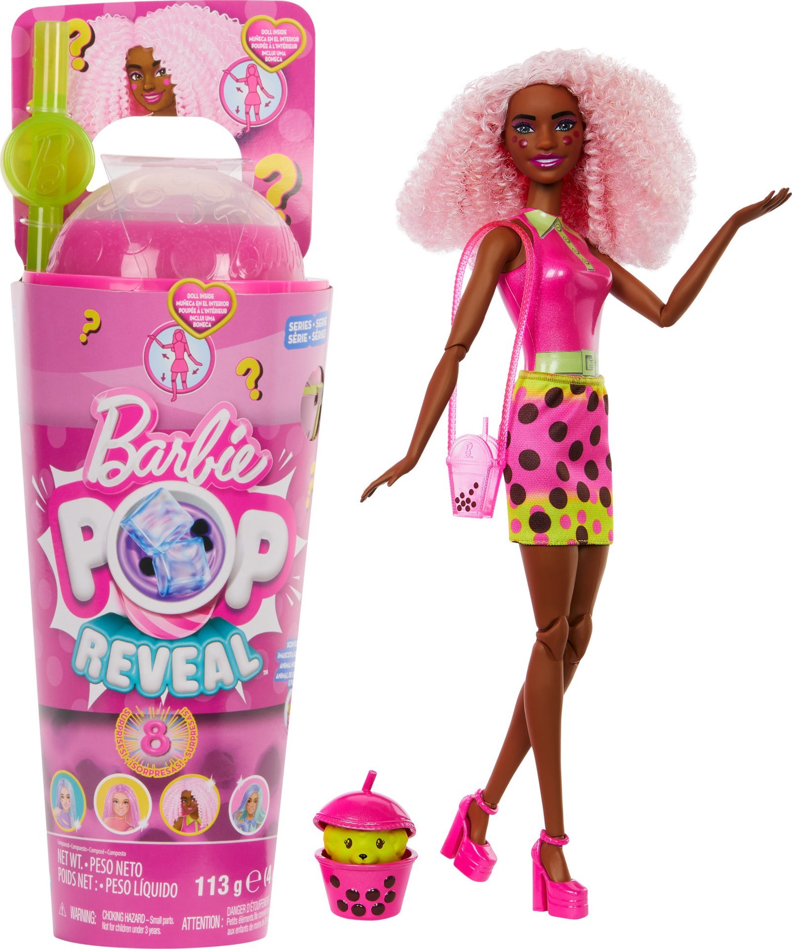Mattel Barbie Pop! Série Reveal Bubble Tea - Berry Bliss, figurka na hraní
