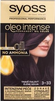 Schwarzkopf Schwarzkopf Syoss Barva na vlasy Oleo 3-33 bohatá švestka 1 bal.