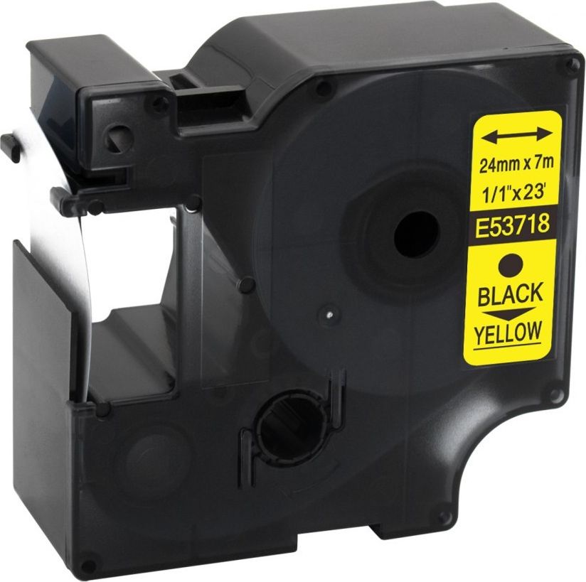 Strefa Drukarek Páska do tiskárny Dymo D1, náhradní 53718, 24 mm x 7 m, žlutá/černá, tisková