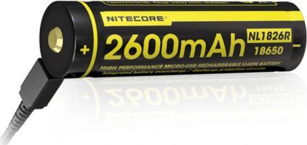 Nitecore Baterie Nitecore 18650 Micro USB NL1826R 2600mAh