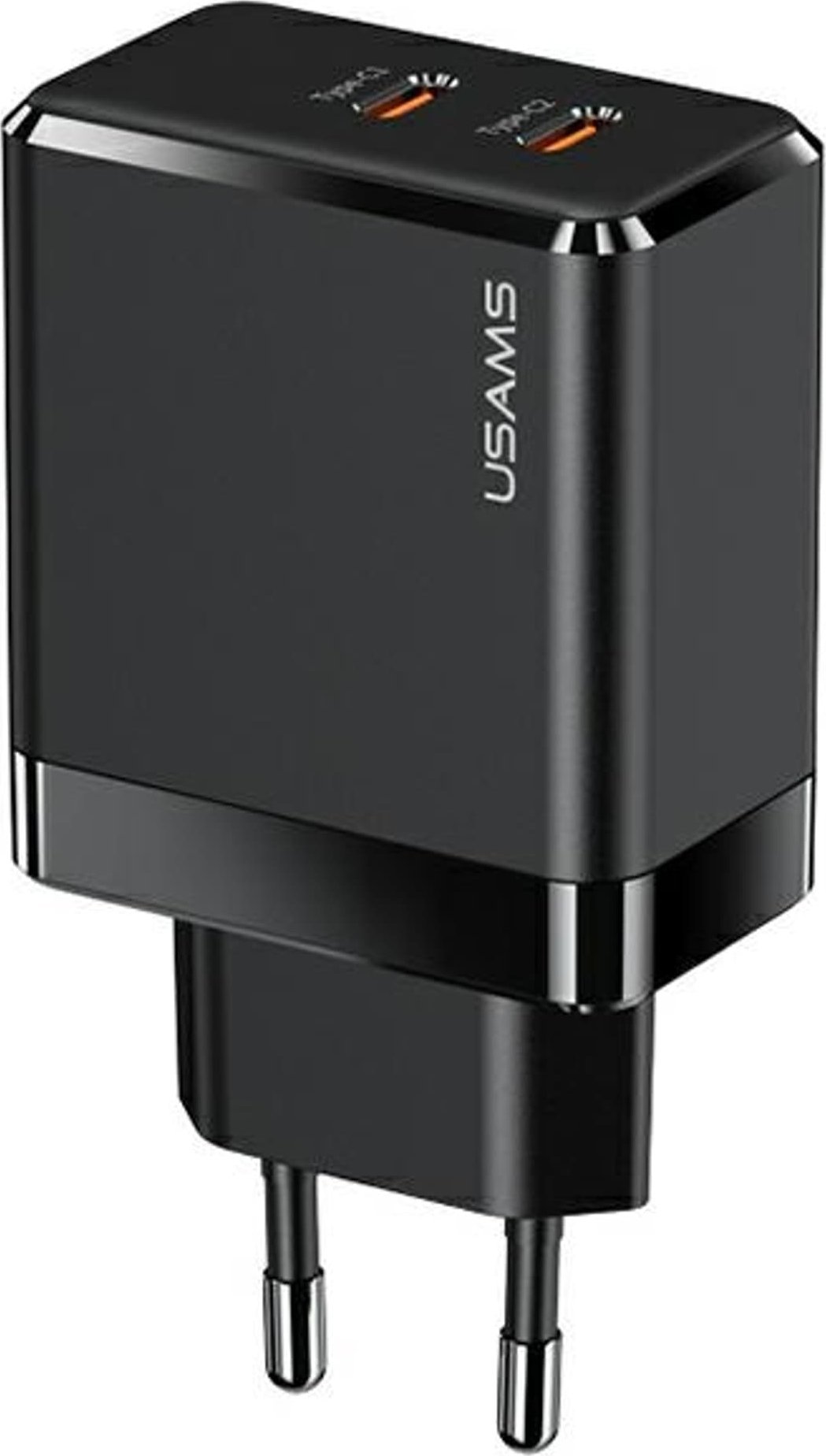 Usams Nabíječka USAMS 2xUSB-C T54 40W PD černá nabíječka CC172TC01 (US-CC172)