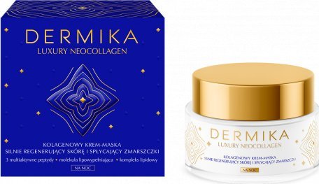 Dermika Luxury Neocollagen kolagenový krém - maska silně regenerující pleť a redukující vrásky v noci 50ml