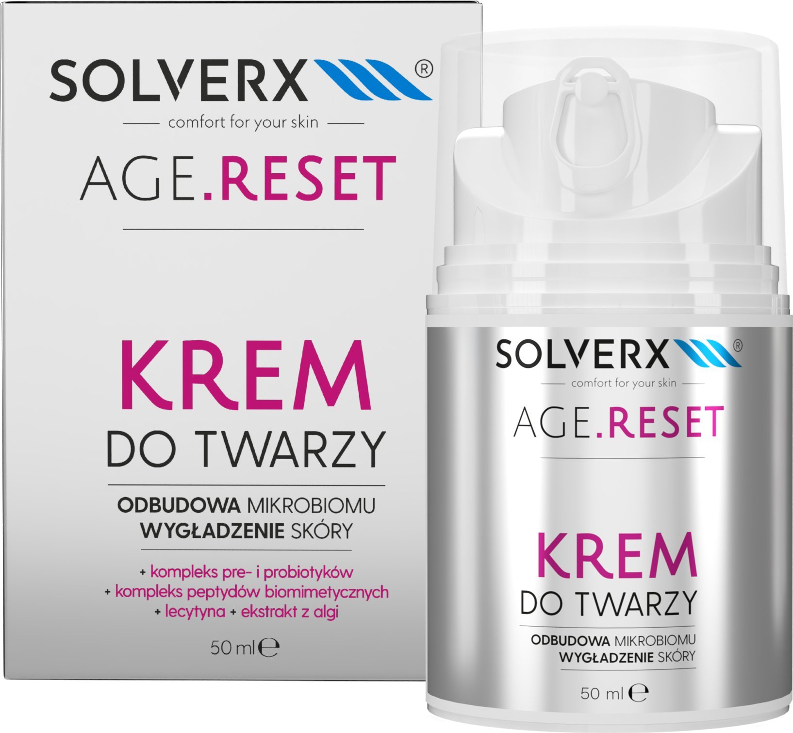 Solverx AGE RESET - omlazující krém na obličej, 50 ml