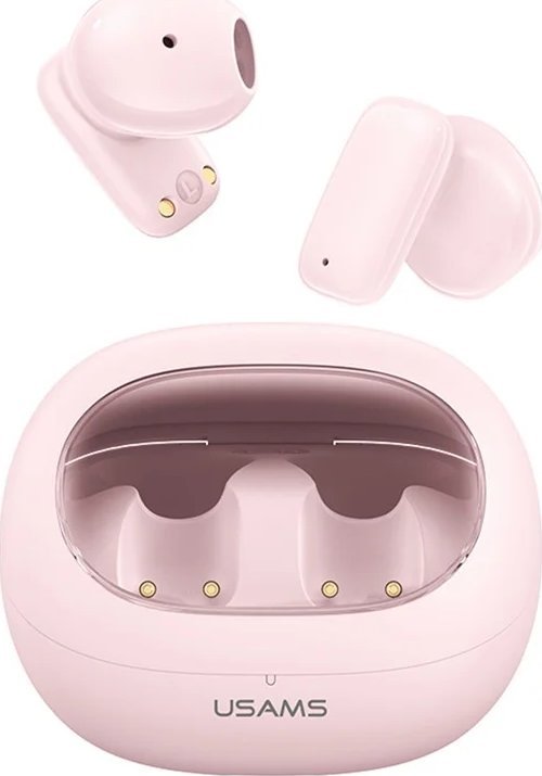 USAMS Růžová sluchátka Bluetooth 5.3 TWS řady TD