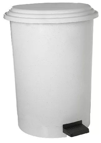 Kôš odpadkový 12 l pedál biely plast