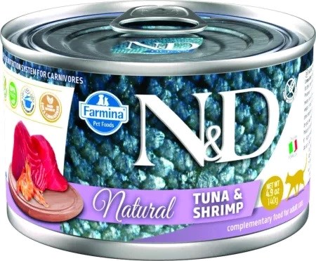 FARMINA N&D Cat Natural Tuna&Shrimp - vlhké krmivo pro kočky - 140 g