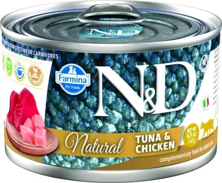FARMINA N&D Cat Natural Tuna&Chicken - mokré krmivo pro kočky - 140 g