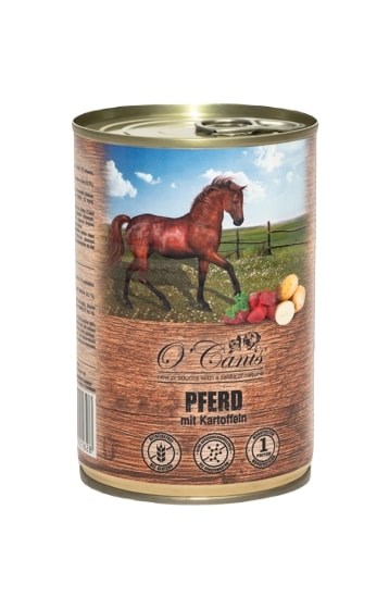 O CANIS psí konzerva- mokré krmivo- koňské maso s bramborem - 400 g