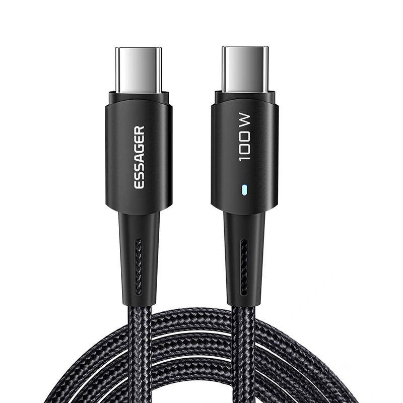 Kábel USB-C na USB-C 100W Essager 1 m (čierny)