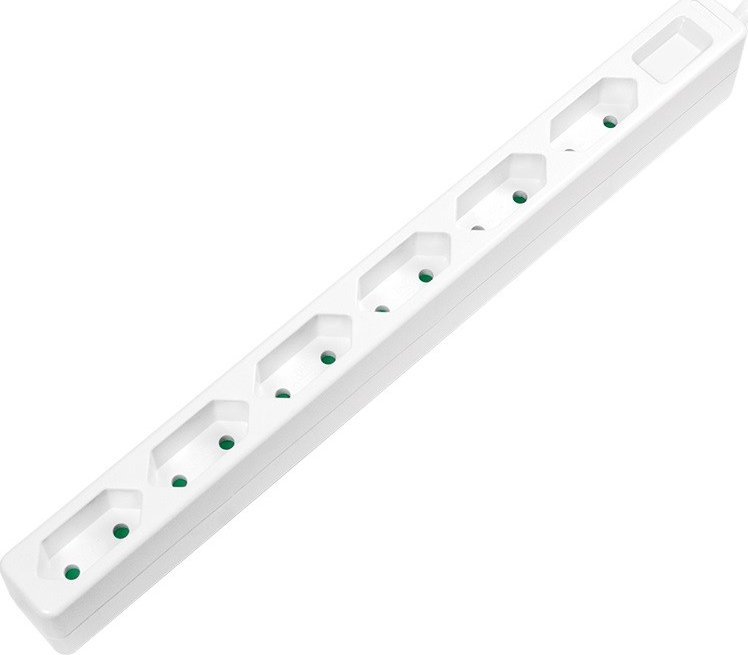 LogiLink LPS přepěťová přepěťová lišta 6 zásuvek 1,5 m bílá (4052792049558)