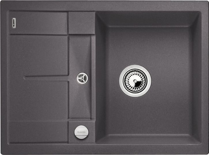 Blanco dřez BLANCO METRA 45 S Compact Silgranit PuraDur Rock šedý reverzibilní, automatický doraz.