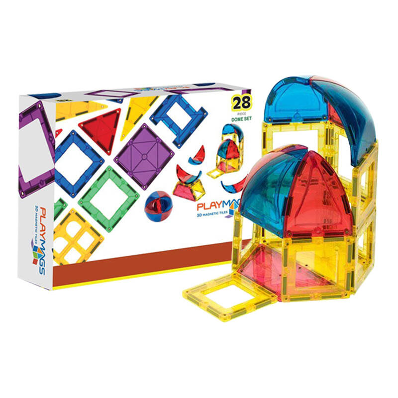 Magnetická stavebnica 3D Dome Playmags 164 - sada 28 ks