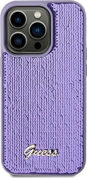 Guess Guess GUHCN61PSFDGSU iPhone 11 / Xr 6.1 fialový/fialový pevný obal Sequin Script Metal
