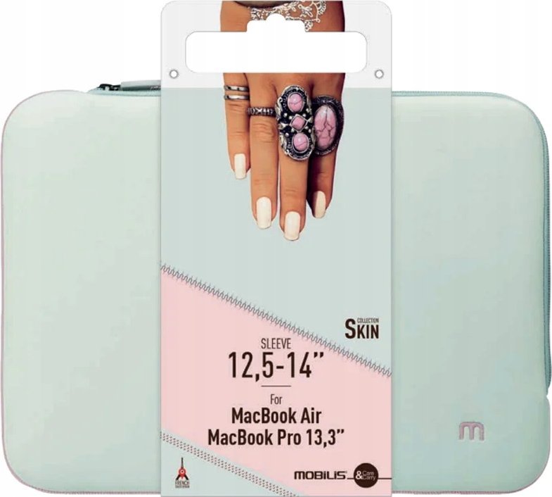 Puzdro na tablet Mobilis Mobilis Skin Sleeve 12,5-14" - šedé a ružové