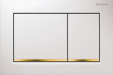 Tlačítko proplachování Geberit Geberit Geberit Duofix. Geberit Omega30, přední/horní, bílé-gul-bílé tlačítko-115.080.kk.1