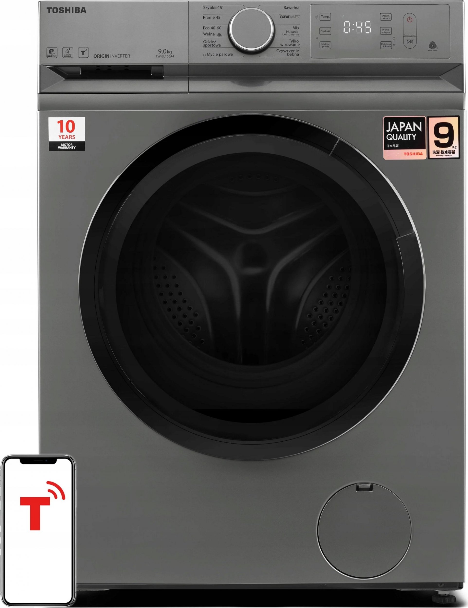 Pralka 9 kg TW-BL100A4PL(WK)