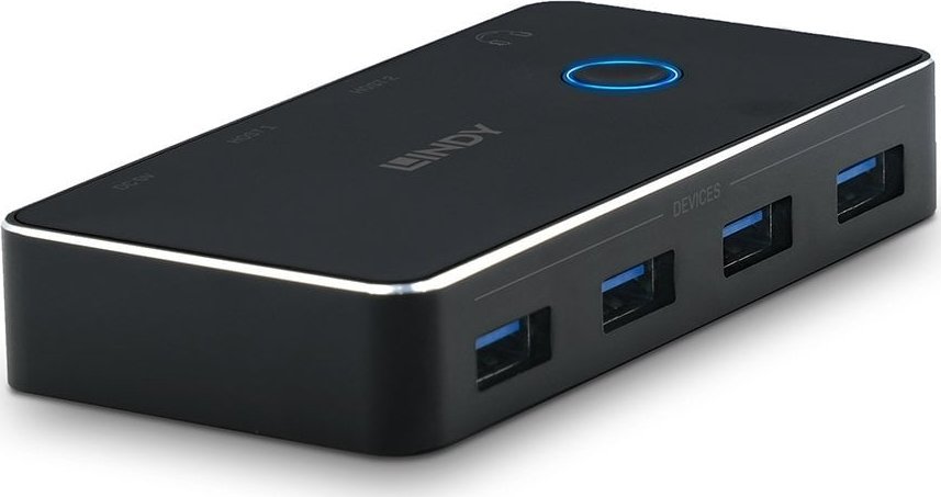 Lindy USB HUB Adaptér Lindy USB 3.0 Sharing Switch 2:4