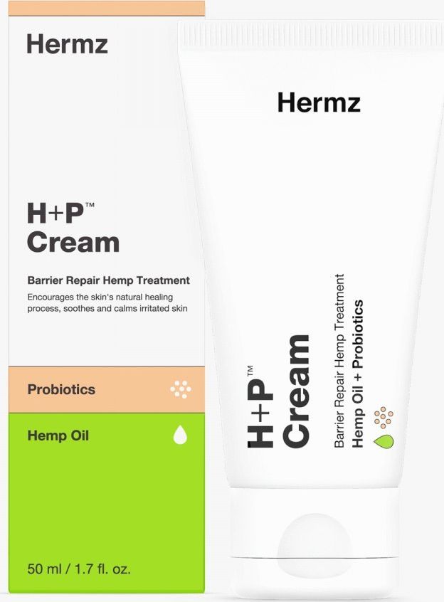 Hermz krém z řady H+p s přidaným konopným olejem a olejem ze semen černého kmínu
