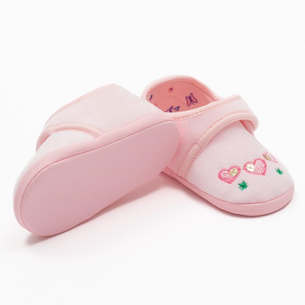 Kojenecké semiškové capáčky New Baby srdíčka 0-3 m