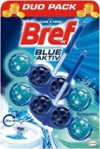 WC čistič-osvěžovač BREF BLUE AKTIV EUCALYPTUS, 2×50 g