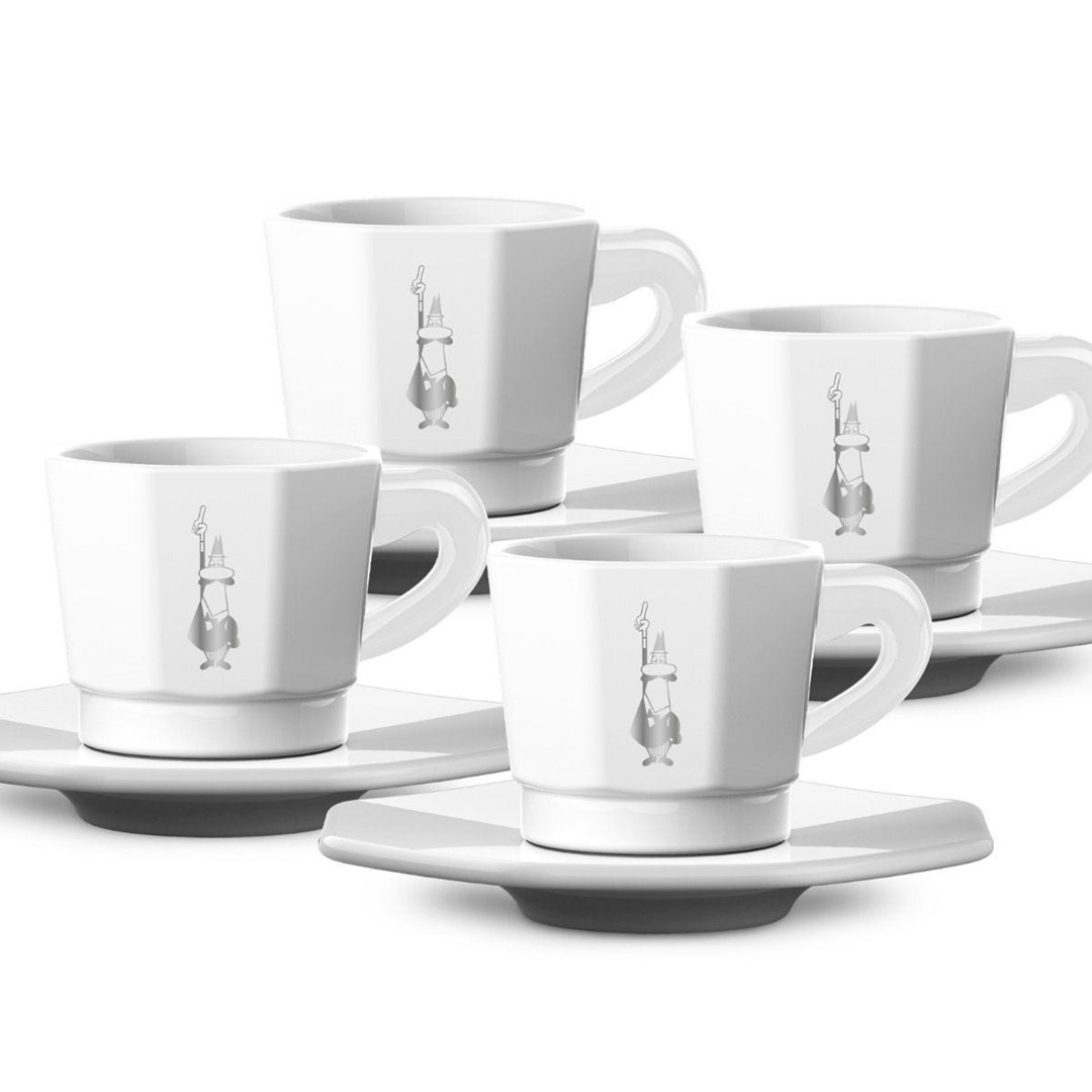 Bialetti RTATZ402 šálek Bílá Káva 4 kusů