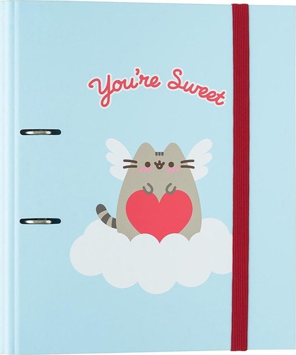 Pusheen Pořadač Pusheen - Pořadač A4 z kolekce Purrfect Love (2 kroužky, gumička)