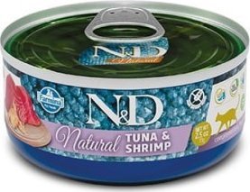 FARMINA N&D Cat Natural Tuna&Shrimp - vlhké krmivo pro kočky - 140 g