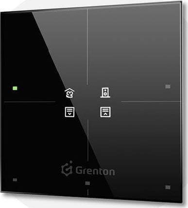 GRENTON SMART PANEL/ 4 DOTYKOVÁ OBLAST/ OLED DISPLEJ/ TF-BUS/ ČERNÉ SKLO PŘEDNÍ