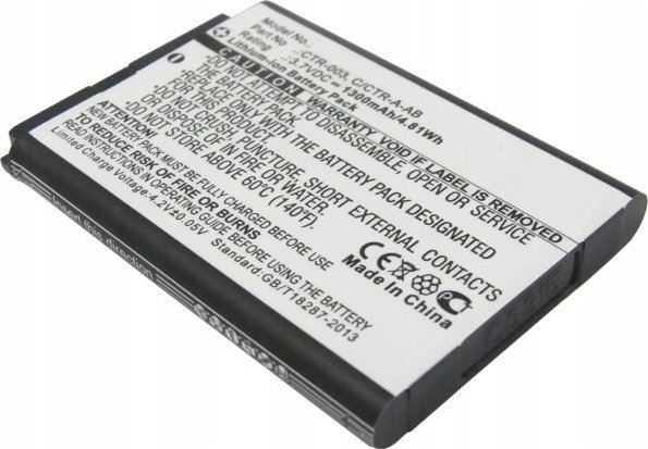 Cameron Sino dobíjecí baterie typ Ctr-003 C/ctr-a-ab Pro Nintendo 3ds Ctr-001 2ds Xl Jan-001 Switch Pro Controller / Cs-ctr003sl