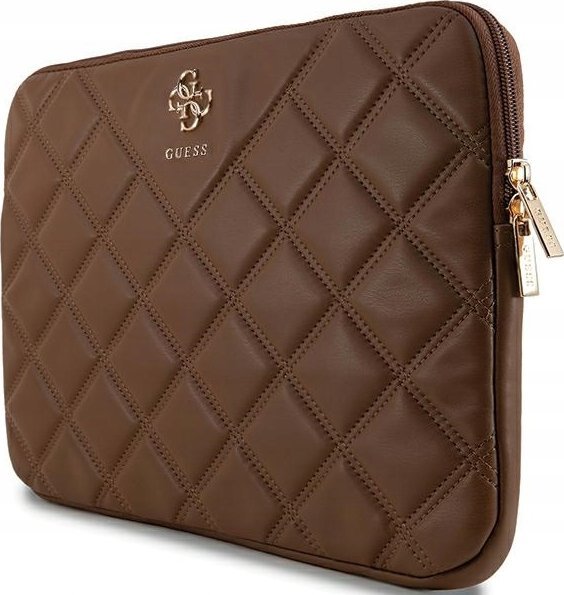 Guess  prošívané pouzdro 4G – pouzdro na notebook 13/14 (hnědé)