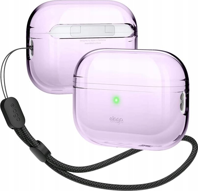 Elago Elago AirPods Pro 2 Nylon Strap TPU Shell Case - pouzdro s poutkem pro AirPods Pro 2 levandulové - Záruka bezpečnosti. Jednoduché splátky. Doprava zdarma od 170 PLN.