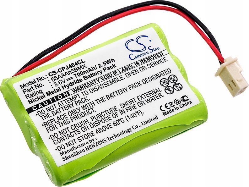 Cameron Sino Baterie Typ dobíjecí baterie Gp 60aaah3bmxz Audiovox Ap55aaah3 Ge Tl26401 Bell South Gh5862slex-3 Pro Coby Casio Ge Sony Olympia Audiovox / Cs-cpj464cl