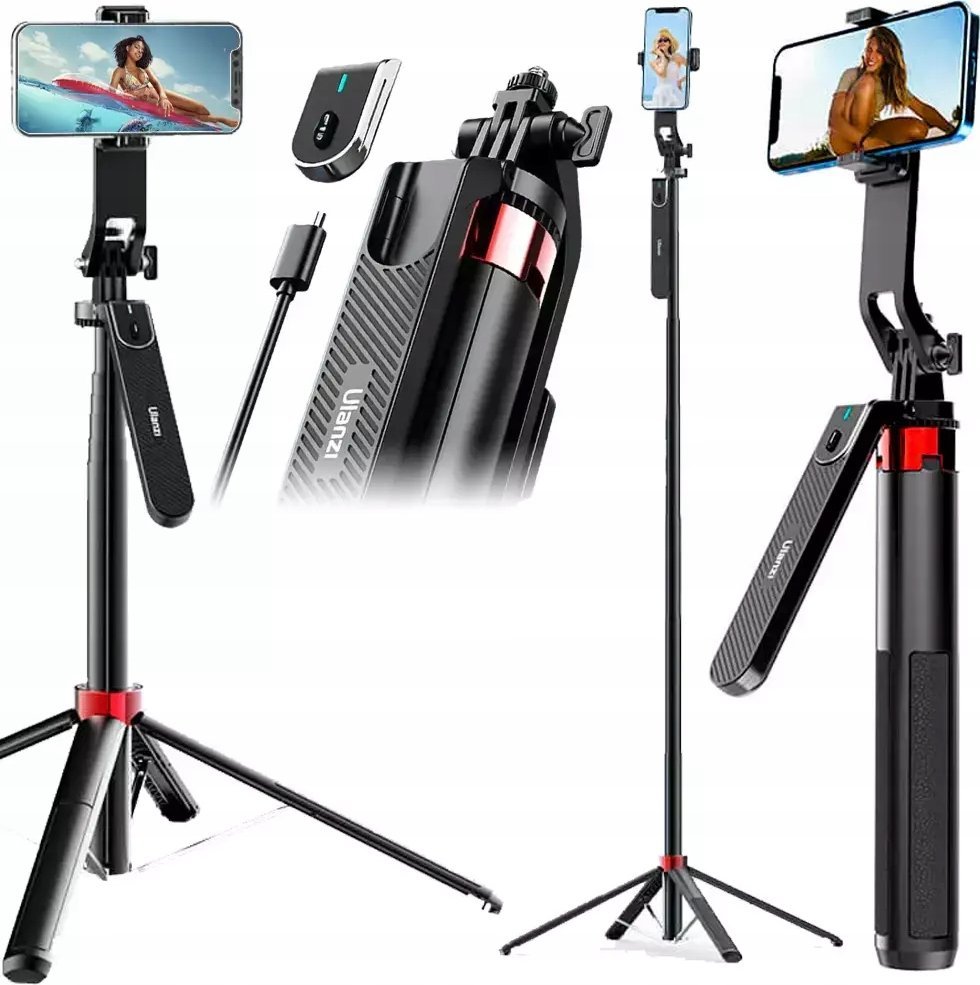 Selfie tyč Ulanzi Selfie Stick Statív pre telefón Smartphone 180cm Bluetooth diaľkové ovládanie Ulanzi / Ma09