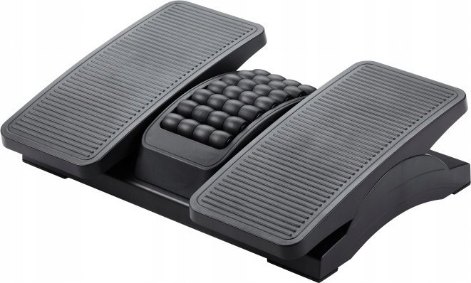 Q-CONNECT podnožka, 430x320mm, so samostatnými plošinami pre nohy, masážna, čierna