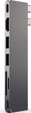 Satechi USB HUB Satechi Pro Hub Slim - hliníkový hub s dvojitým USB-C pro MacBook (USB 4, HDMI, 2x USB-A, SD/microSD, USB-C) (vesmírně šedý)