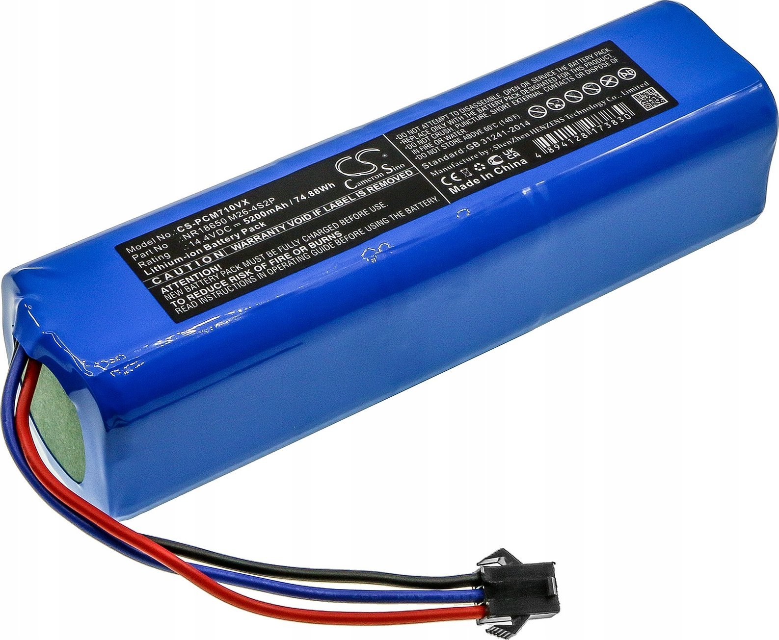 Cameron Sino Battery Typ dobíjecí baterie Sun-inte-181 Pro Xiaomi Viomi A1 Alpha Uv S9 D800 Roidmi Eve Plus / Tefal X-ploter Serie 60 / Cs-pcm710vx