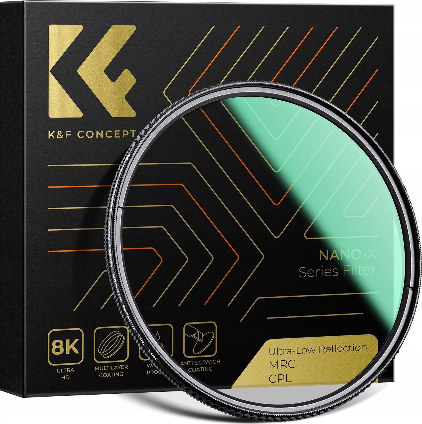 Kf Filtr CPL Polarizační FILTR K&F CONCEPT NANO-X Ultra-Low Reflection 37 mm 37 mm / KF01.2469