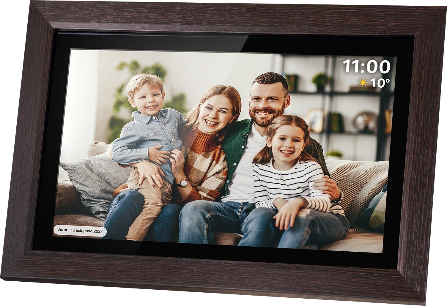 Digitální rámeček Kruger&Matz Digitální fotorámeček Kruger&Matz FRAMEO Wi-Fi 15  dřevěný rám