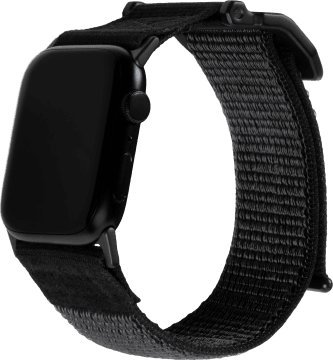 UAG ACTIVE - UNIVERZÁLNÍ NYLONOVÝ ŘEMÍNEK PRO HODINKY APPLE 49MM/45MM/44MM/42MM (ŘADY APPLE WATCH: 1-3 R.42, 4-8, SE, ULTRA R.45) (GRAPHITE)