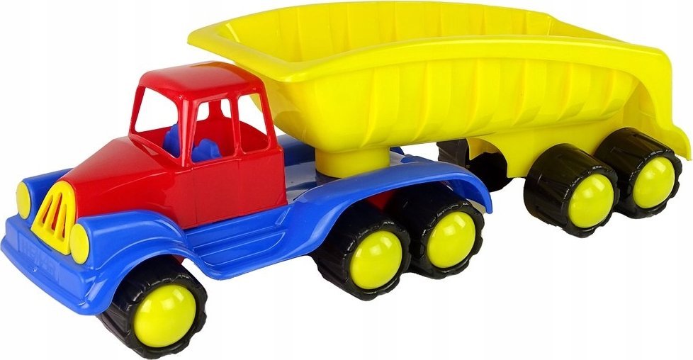 Hemar velké auto s návěsem 45 cm žluté
