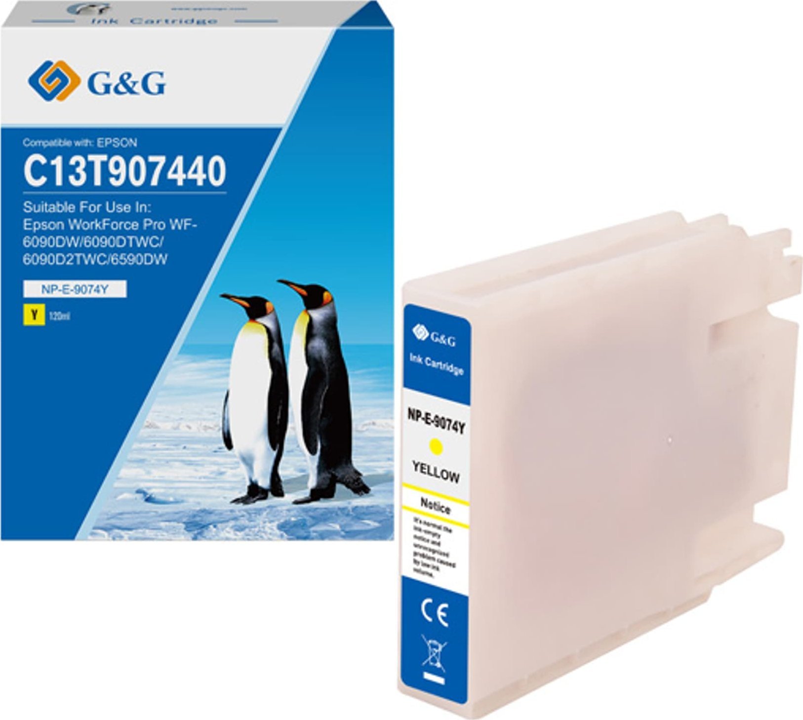 G&G Inkoust G&G kompatibilní inkoust / inkoust s C13T907440, NP-E-9074Y, žlutý