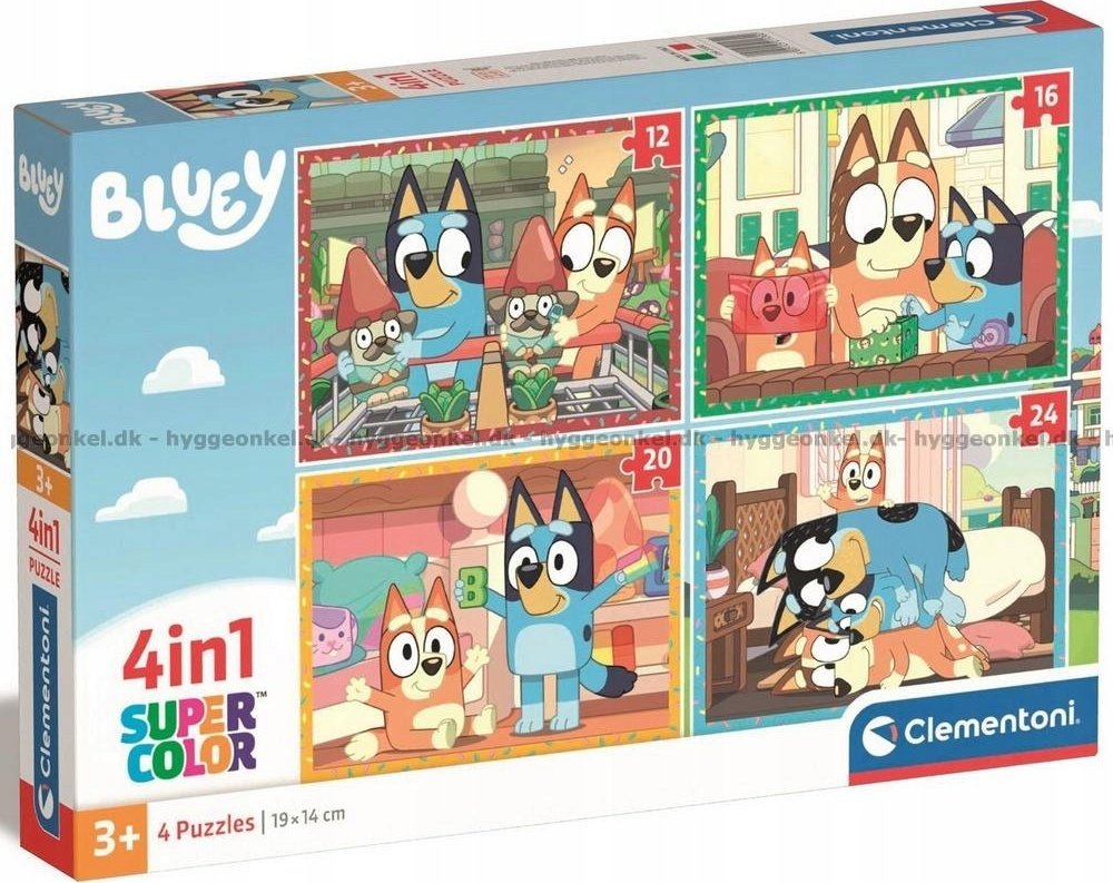 Clementoni Puzzle 72 dílků 4v1 modré