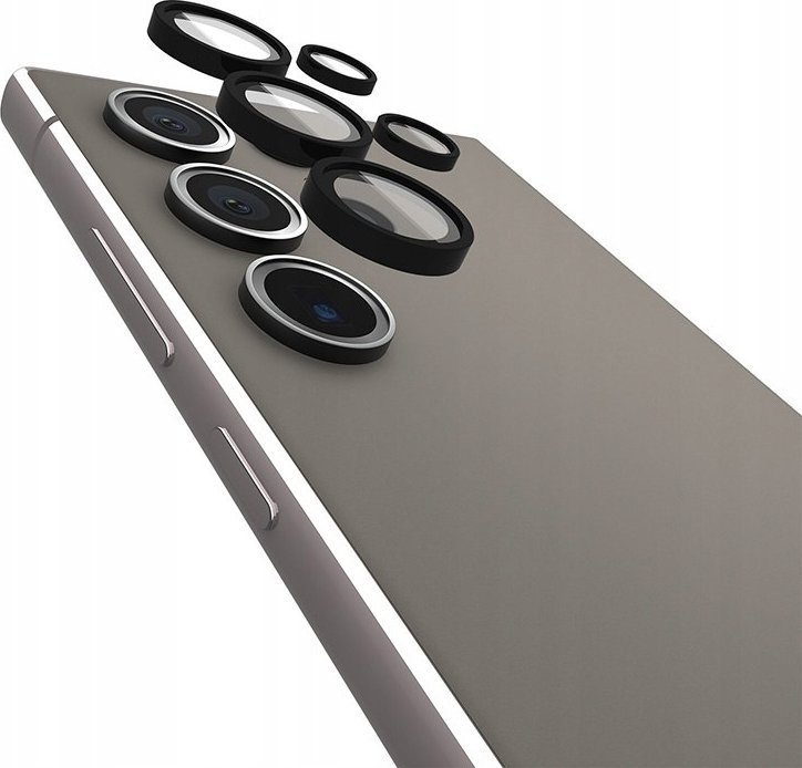 Case-Mate Ochranné sklo Aluminum Ring Lens Protector - Ochranné sklo pro objektiv fotoaparátu Samsung Galaxy S24 Ultra (Černé)