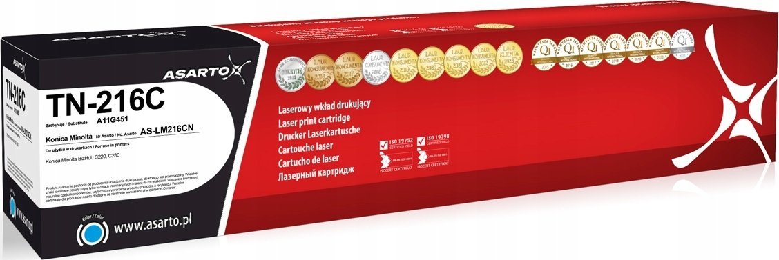 Toner Asarto Toner Asarto pre Konica-Minolta TN-216C | A11G451 | 26000 strán | azúrová