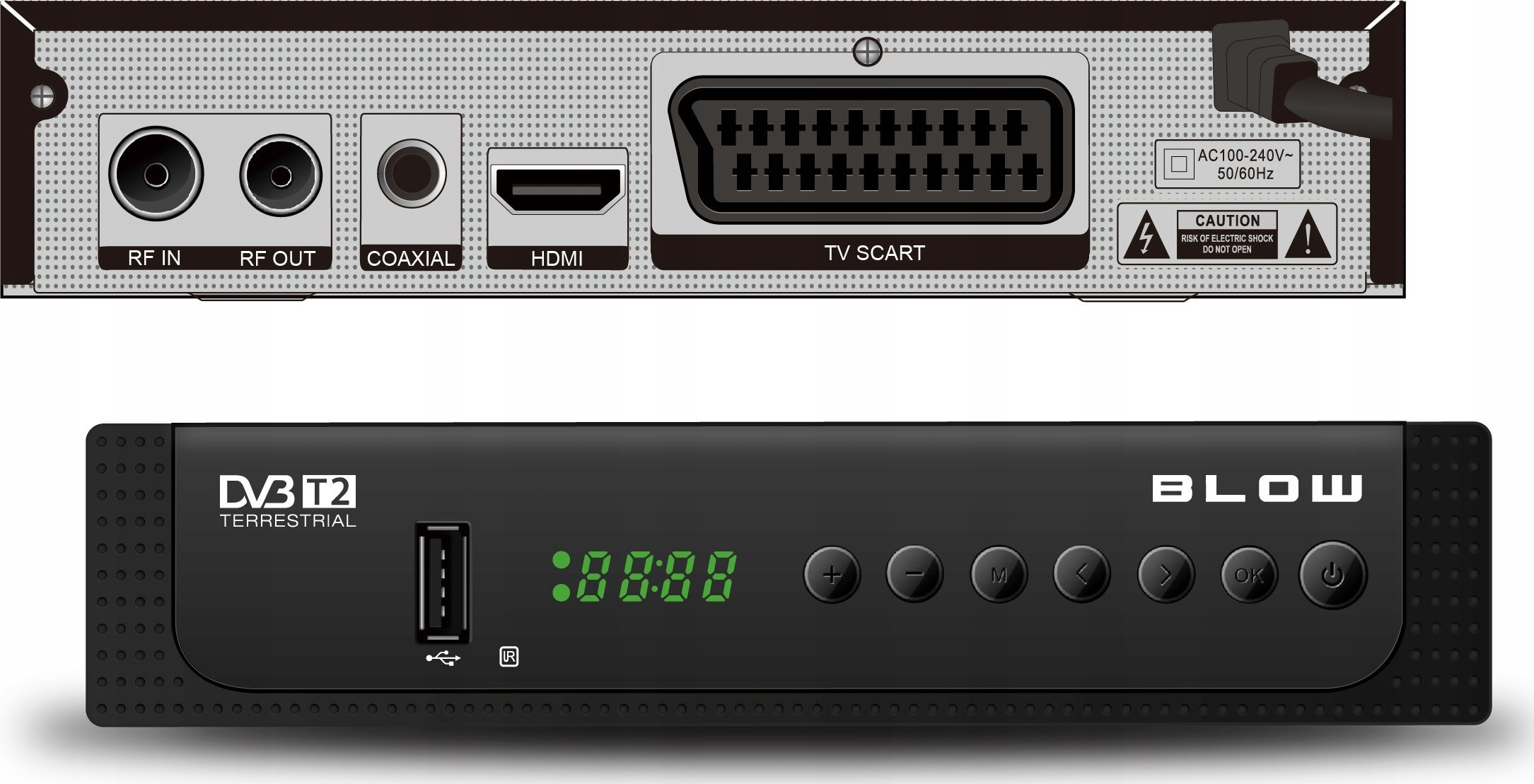 BLOW DVB-T2 8000FHD prémiový dekodérový tuner